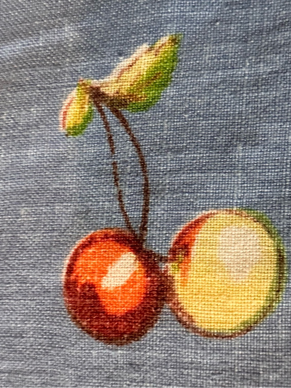 French Vintage Apple Tablecloth!  Perfect! - Picture 6 of 8